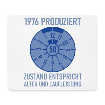 1976 Born 50th Birthday Car Tuning - Mouse Pad (horizontal) - white - Front