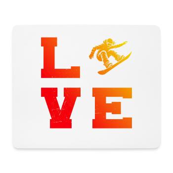I love snowboard cool motif for snowboard for - Mouse Pad (horizontal) - white - Front