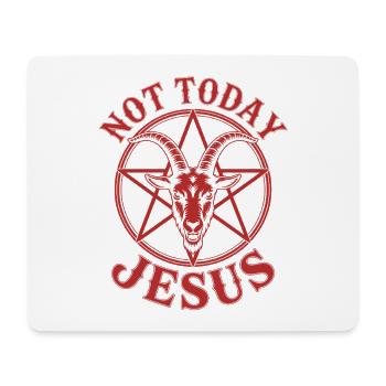 Nicht heute Jesus-Ziegen-Pentagramm - Mousepad (Querformat) - Weiß - Vorne