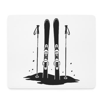 Ski in the Snow Winter Sports Adventure - Mouse Pad (horizontal) - white - Front
