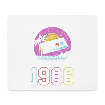 Retro Gaming Strand 1986 - Mousepad (Querformat) - Weiß - Vorne