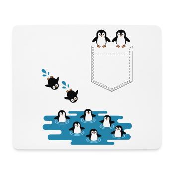 Penguin Jump Into The Water Pocket Design - Mouse Pad (horizontal) - white - Front