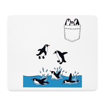 Penguin Jump Into The Water Pocket Design - Mouse Pad (horizontal) - white - Front