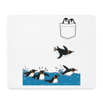 Penguin Jump Into The Water Pocket Design - Mouse Pad (horizontal) - white - Front