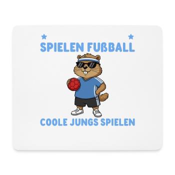 Handball player marmot Cool boys play handball - Mouse Pad (horizontal) - white - Front