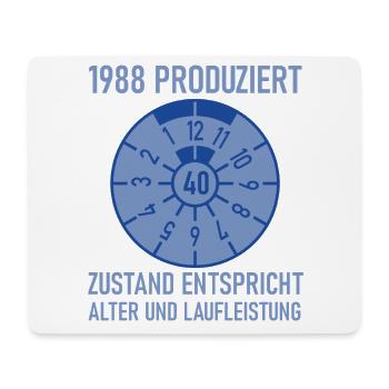 1988 Born 40th Birthday Car Tuning - Mouse Pad (horizontal) - white - Front