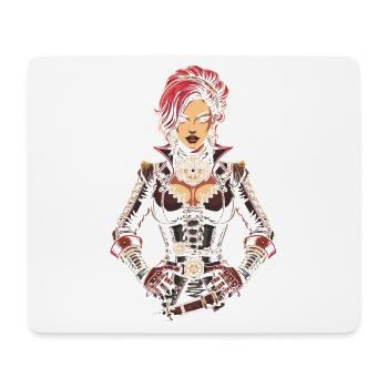 Steam Punk Beautiful Women Steampunk - Mouse Pad (horizontal) - white - Front