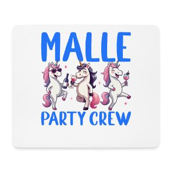 Malle Party Crew Einhorn Girls Urlaub - Mousepad (Querformat) - Weiß - Vorne
