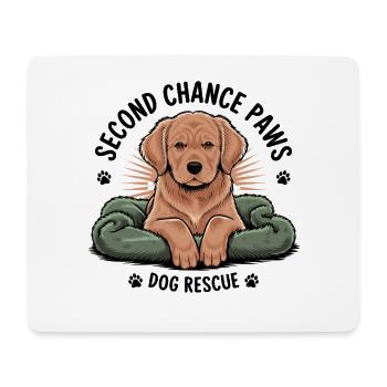 Second Chance Paws Hund Rettung - Mousepad (Querformat) - Weiß - Vorne