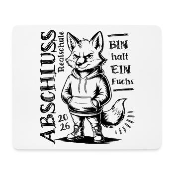 Realschule Abschluss 2026 - Bin halt ein Fuchs - Mousepad (Querformat) - Weiß - Vorne