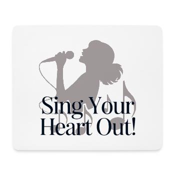 Sing Your Heart Out Silhouette - Mouse Pad (horizontal) - white - Front