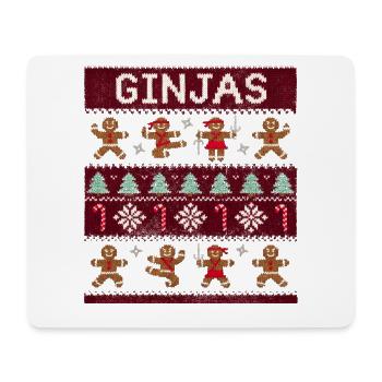 Ginjas Lebkuchen-Weihnachtspullover - Mousepad (Querformat) - Weiß - Vorne