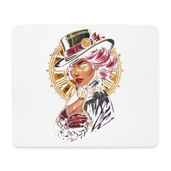 Steam Punk Beautiful Women Steampunk - Mouse Pad (horizontal) - white - Front