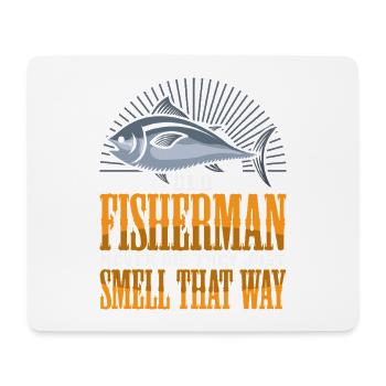 Fisherman Pensioner Senior Pension Fishing Man - Mouse Pad (horizontal) - white - Front