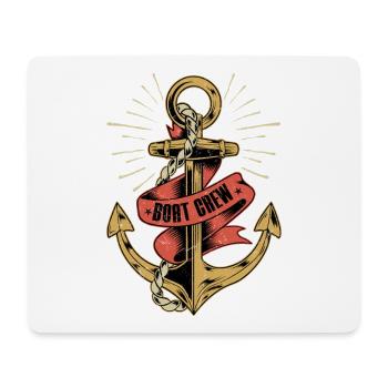 Équipage de bateau Capitaine de voile - Tapis de souris (format paysage) - blanc - Devant