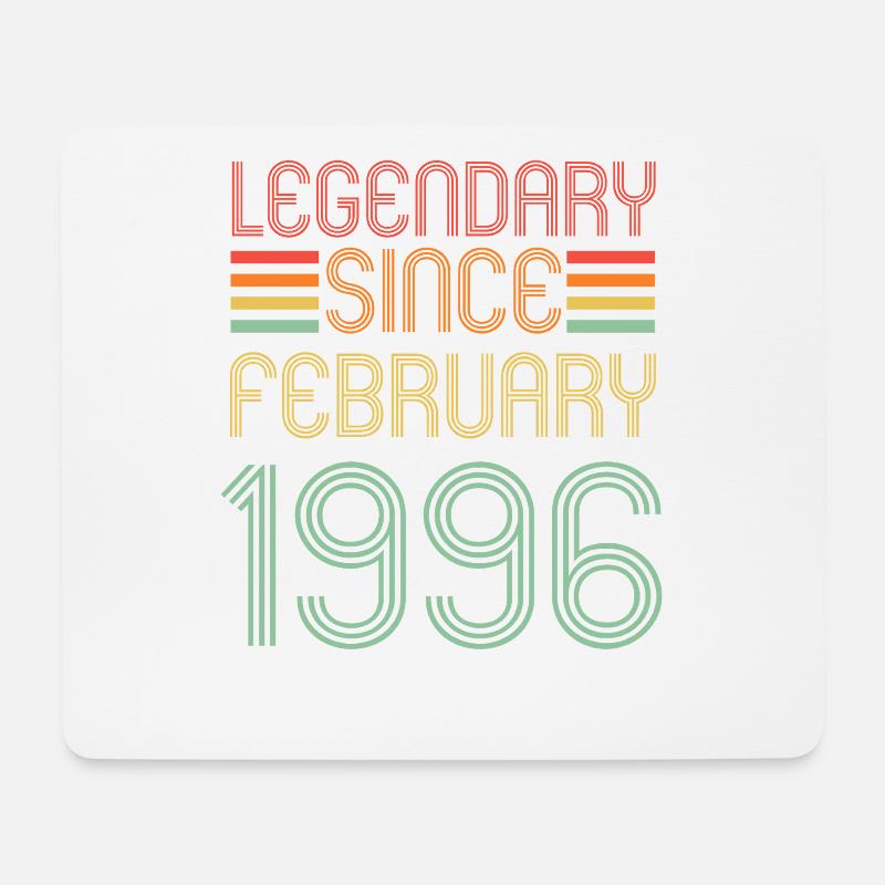 Legendary since February 1996, Retro, Geburtstag - Mousepad (Querformat) - Weiß