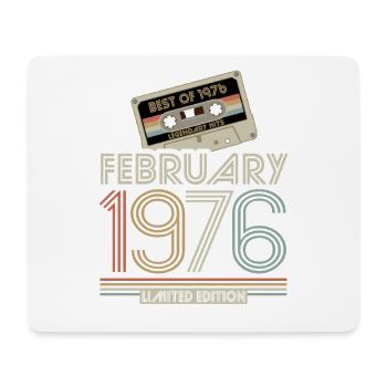 Best of February 1976 Kassette | Limited Edition - Mousepad (Querformat) - Weiß - Vorne