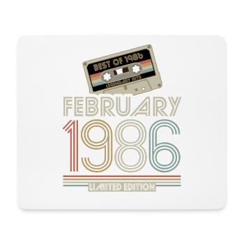 Best of February 1986 Cassette | Limited Edition - Mouse Pad (horizontal) - white - Front