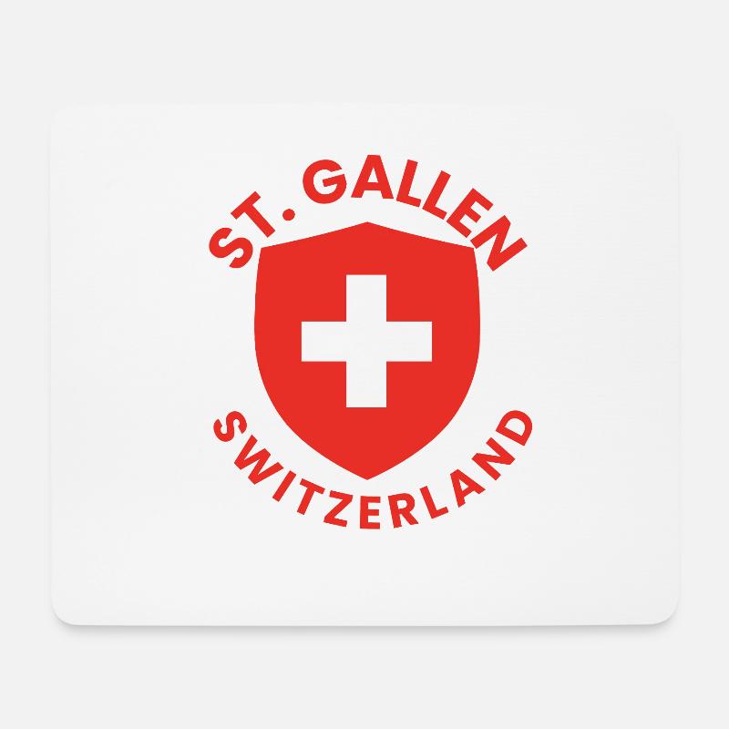 St. Gallener Schutzschild - Mousepad (Querformat) - Weiß