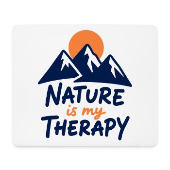 Nature is my Therapy Mountains for Hikers - Mouse Pad (horizontal) - white - Front