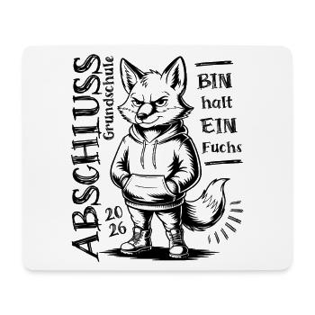 Grundschule Abschluss 2026 - Bin halt ein Fuchs - Mousepad (Querformat) - Weiß - Vorne