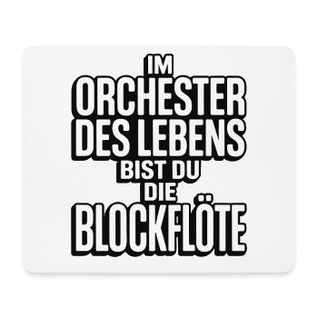 Orchestra of Life Recorder Design - Mouse Pad (horizontal) - white - Front