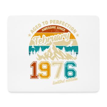 Limited Edition February 1976 Birthday Gift - Mouse Pad (horizontal) - white - Front