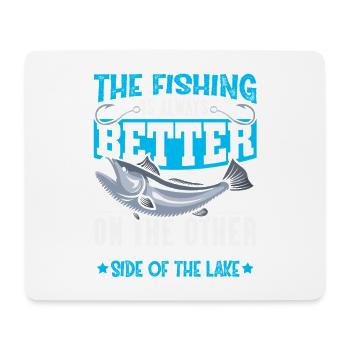 Angler Gift Funny Fishing Fisherman Fishing - Mouse Pad (horizontal) - white - Front