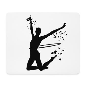 Gymnastikreifen Reifen Rhythmische Sportgymnastik - Mousepad (Querformat) - Weiß - Vorne