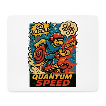 Quanten-Speed Schildkröte Skateboard - Mousepad (Querformat) - Weiß - Vorne