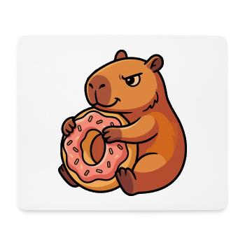 Capybara avec motif d’animal coquin et coquin - Tapis de souris (format paysage) - blanc - Devant