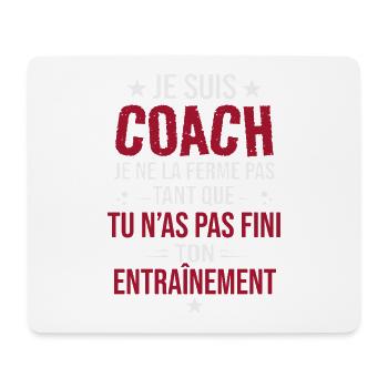 Ich bin Coach, ich höre nicht auf, bis du es getan hast - Mousepad (Querformat) - Weiß - Vorne