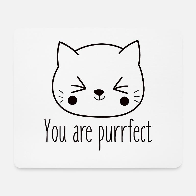 Du Bist Einfach Perfekt Katzenliebhaber - Mousepad (Querformat) - Weiß
