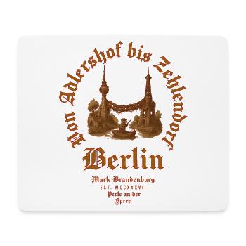 Berlin von Adlershof bis Zehlendorf - Mousepad (Querformat) - Weiß - Vorne