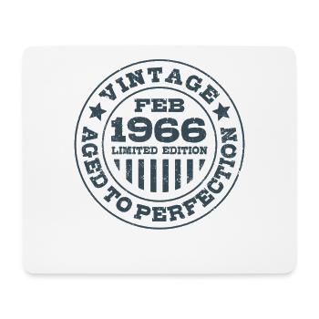 Édition limitée cadeau d’anniversaire de février 1966 - Tapis de souris (format paysage) - blanc - Devant