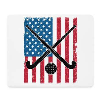 Field Hockey USA Flagge - Mousepad (Querformat) - Weiß - Vorne