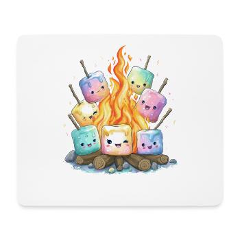 Campfire Marshmallows Fun - Mouse Pad (horizontal) - white - Front