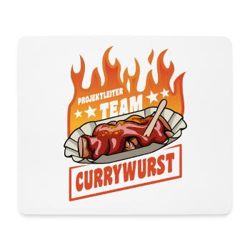 Project Manager Team Currywurst | Fast Food Flames - Mouse Pad (horizontal) - white - Front