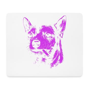Chihuahua Smoking Funny Dog Humor Meme - Mouse Pad (horizontal) - white - Front