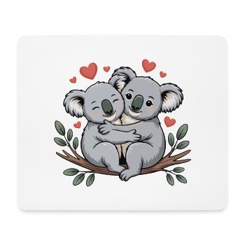 Koala Paar Liebe Valentinstag - Mousepad (Querformat) - Weiß - Vorne