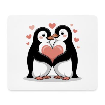 Penguin Couple Valentine's Day - Mouse Pad (horizontal) - white - Front