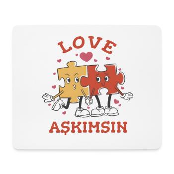 Love Askimsin : Pièces du puzzle dans Love Design - Tapis de souris (format paysage) - blanc - Devant