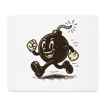 Une bombe de dessin animé - Tapis de souris (format paysage) - blanc - Devant