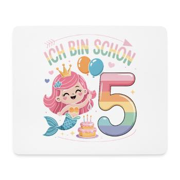 I'm already 5 Mermaid Birthday - Mouse Pad (horizontal) - white - Front