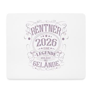 Vintage Ornament Pensioner 2026 Légende Gel Feuilles - Tapis de souris (format paysage) - blanc - Devant