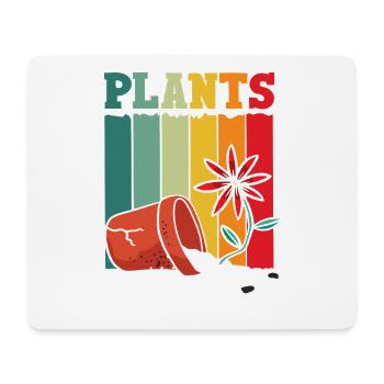 Plants Plant Lover Retro Gardening - Mouse Pad (horizontal) - white - Front