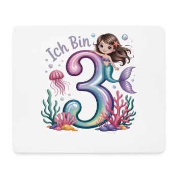I'm 3 Mermaids Girl 3rd Birthday - Mouse Pad (horizontal) - white - Front
