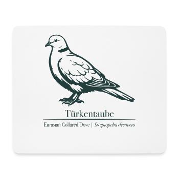 Collared Dove Silhouette | Ornithology | Drawing - Mouse Pad (horizontal) - white - Front