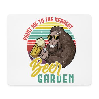 Sasquatch Biergarten Retro - Mousepad (Querformat) - Weiß - Vorne