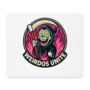 Funny crazy Grim Reaper Weirdos unites - Mouse Pad (horizontal) - white - Front